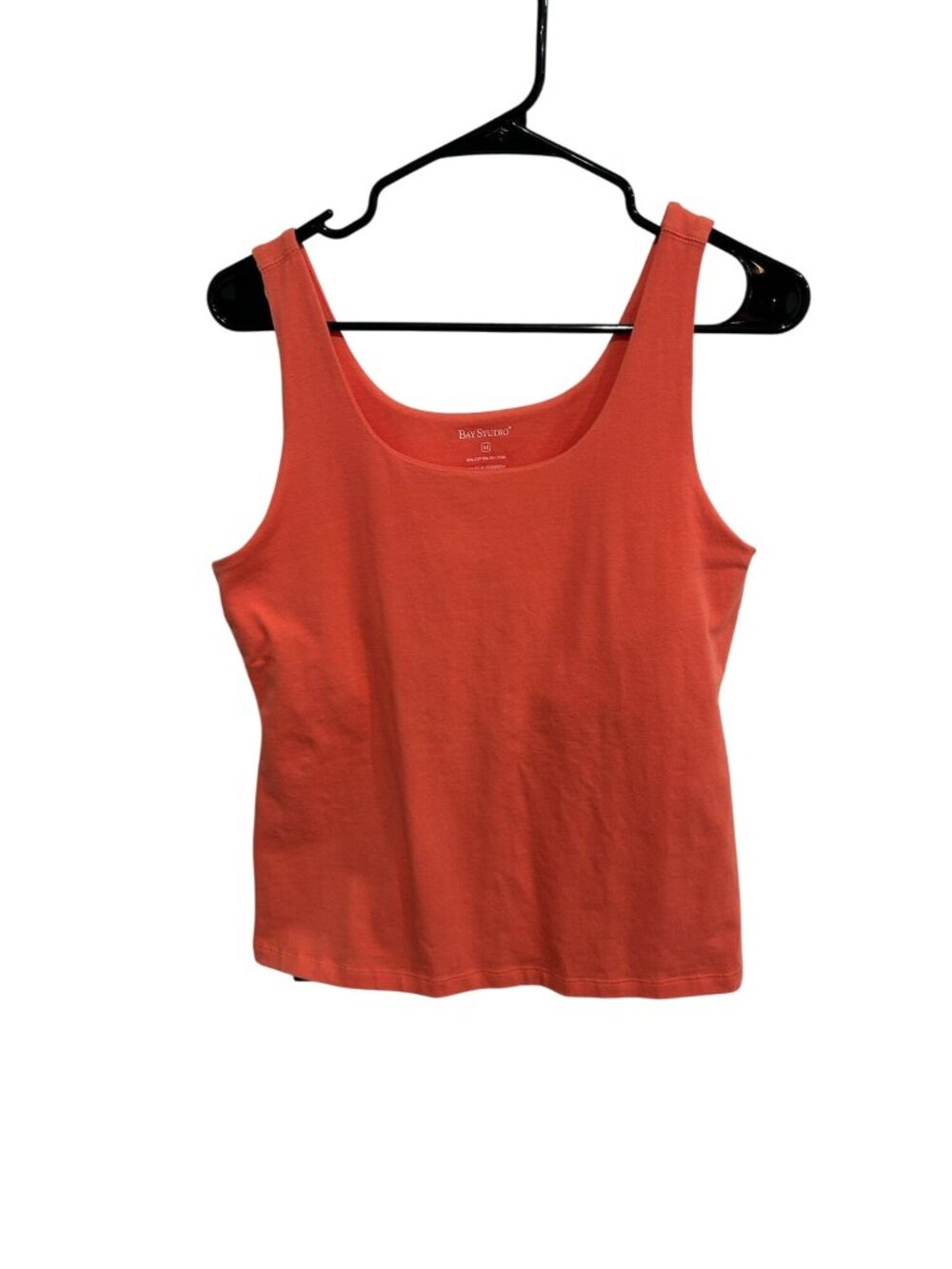 Bay Studio Scoop Neck Tank Top Orange Sz Medium Sleevelesss